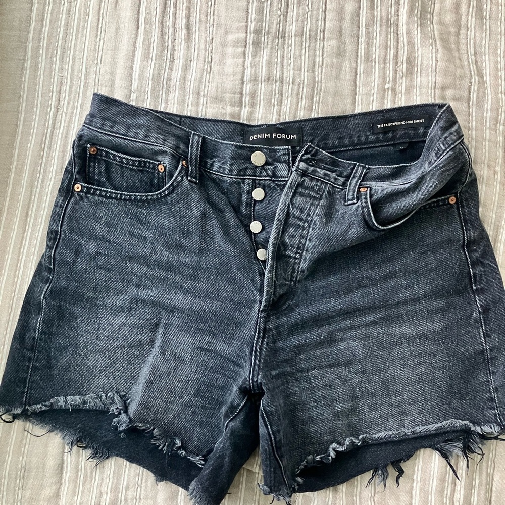 Denim forum ex boyfriend Black high waisted shorts